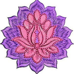Lotus Embroidery Design 1420