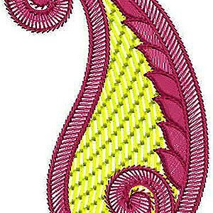 New Stitching Style Paisley Embroidery Design 1424