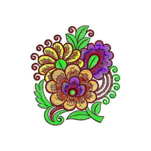 Fancy Floral Motif Embroidery Design 1427