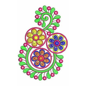 Crew Neck T-Shirt | Corner Embroidery Design