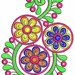 Crew Neck T-Shirt | Corner Embroidery Design