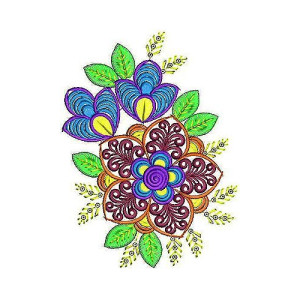 malaysian Shirt Dress | Blouse Shoulder Embroidery Design