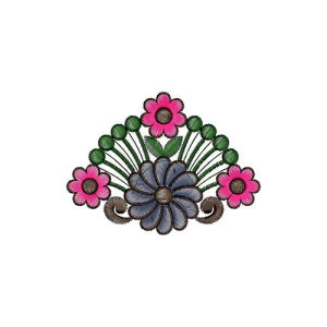 Saree Corner Patch Embroidery Design 14557