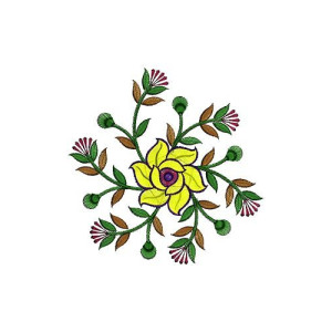 Traditional Embroidery Design For Corner Patch Work 14560