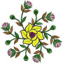 Traditional Embroidery Design For Corner Patch Work 14560