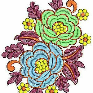 Red Rose Floral Boutique Embroidery Design