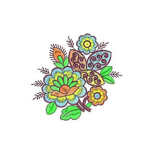 Premium Swing Dress | Sleeve Embroidery Design