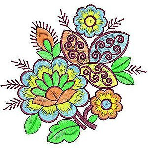 Premium Swing Dress | Sleeve Embroidery Design