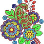 ART Paisley Floral Applique Embroidery Design