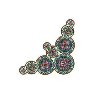 Corners Embroidery Design 14740