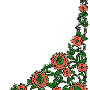 Best Corner Embroidery Design 14786