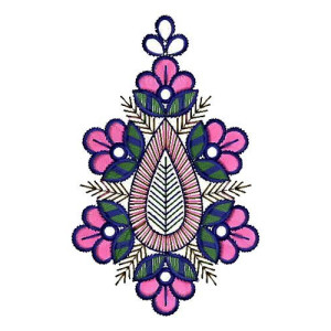 Floral Patch Embroidery Design 15192