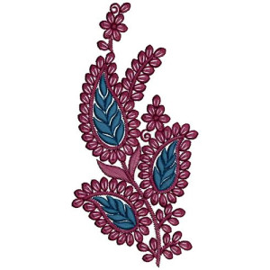 Boutique Designer Dress Patch Embroidery Design 15210