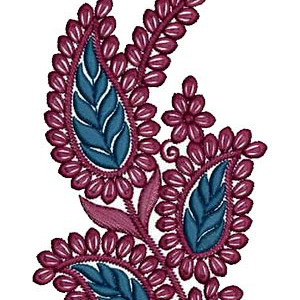 Boutique Designer Dress Patch Embroidery Design 15210