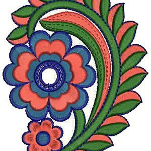 African Saree Embroidery Patch Design 15318