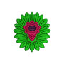 Flower Embroidery Patch 15565