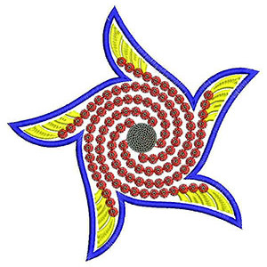 Star Fish Style Embroidery Patch