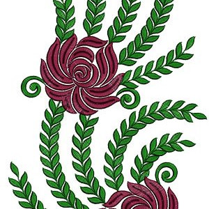 Floral Embroidery Wall Art Design 15834
