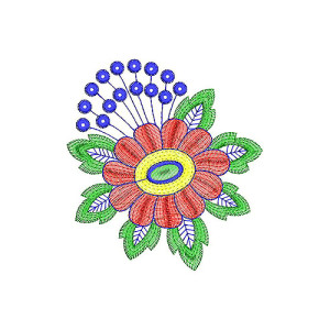 Flat Embroidery Patch Design