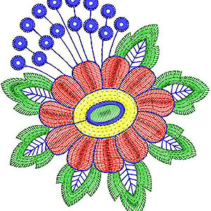 Flat Embroidery Patch Design