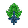 Draai Blom Applique Design 16248