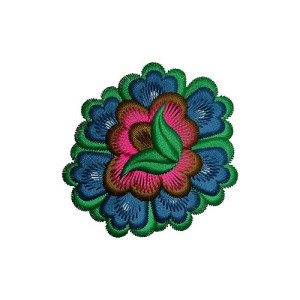 China Rose Embroidery Patchwork Design 16388