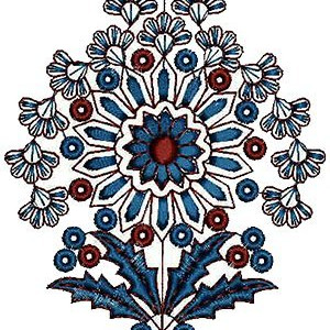 Flower Applique Embroidery Design 16424