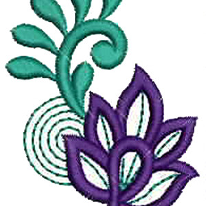 Unique Applique Embroidery Design 16428