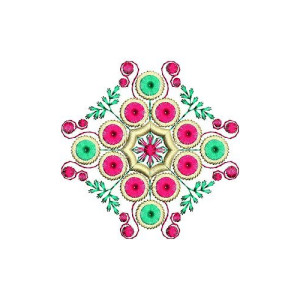 Gujarati Skirt's Applique Embroidery Design 16435