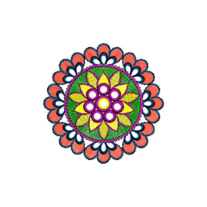 Lovely Applique Embroidery Design 16464