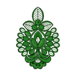 Dupatta Corner Applique Embroidery Design 16476