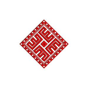 Classic Applique Embroidery Design 16617