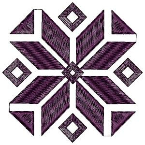 Scarf Corner Applique Design 16619