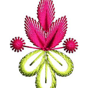 Ornamental Flower Embroidery Design 16628