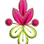 Ornamental Flower Embroidery Design 16628