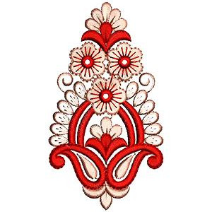 Wool Dress Applique Embroidery Design 16629