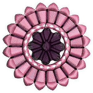 Green Branch Flower Applique Design 16682