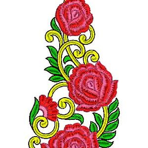 Rose Brode Dress Embroidery Design 16699