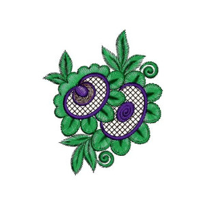 Nice Applique Flower Embroidery Design 16762