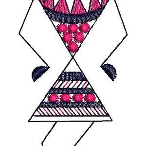 Bandhani Warli Dress Applique Design 16926