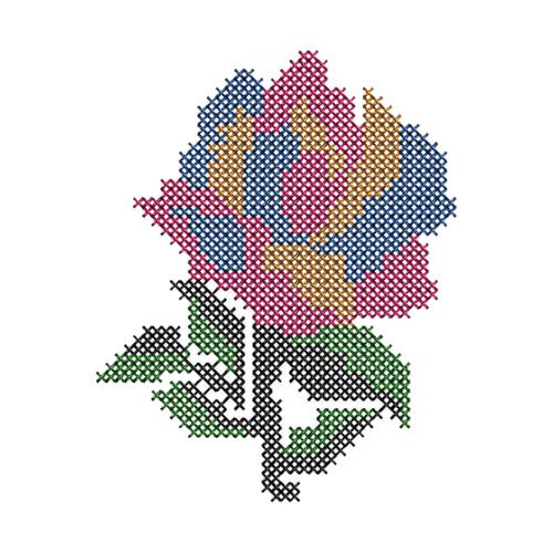 Antique Cross Stitch Embroidery Design 17024