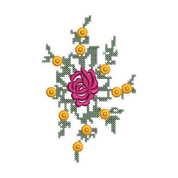 Vintage Cross Stitch Tablecloth Embroidery Design 17025