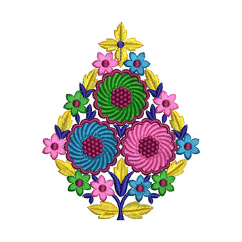 Crocodile Stitch Flower Patch Design 17031