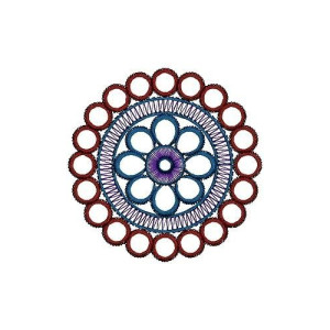 Tribal Vintage Cushion Patch Embroidery Design 17039