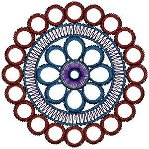 Tribal Vintage Cushion Patch Embroidery Design 17039