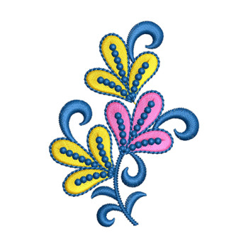 Flower Vine Embroidery Design 17122