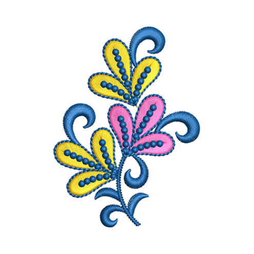Flower Vine Embroidery Design 17122