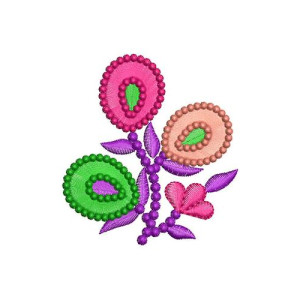 Daylilies Quilt Embroidery Design 17124