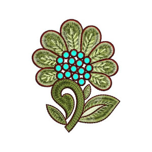 Aari Dress Applique Embroidery Design 17133