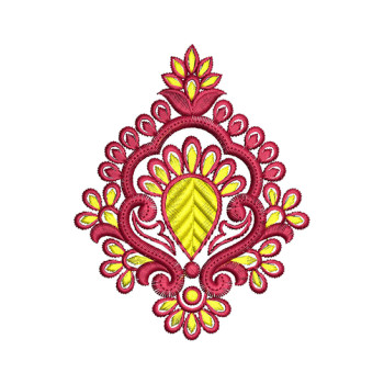 Elegante Floral Figuur Embroidery Design 17155